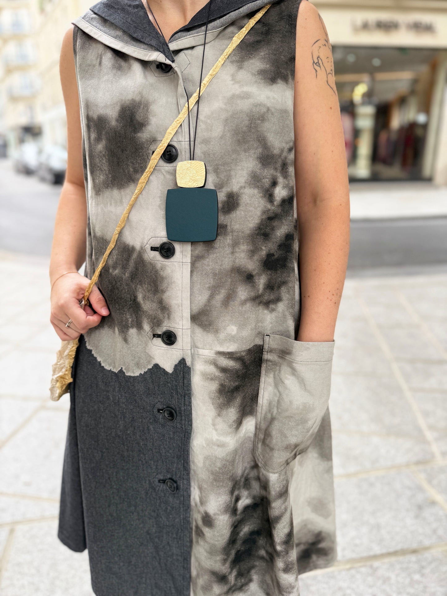 Robe Manteau Sans Manches JI U